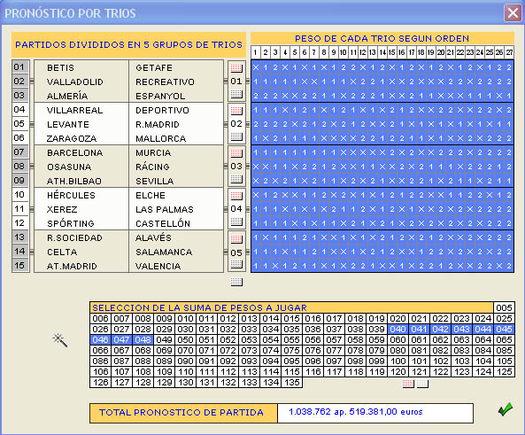 Pron&oacute;stico por trios
